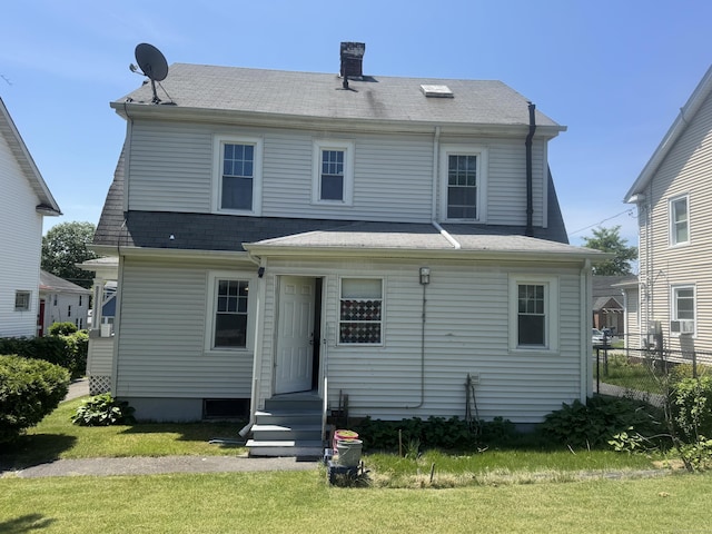 184 Palm St, Hartford, CT 06112 - back of house with a yard and entry steps