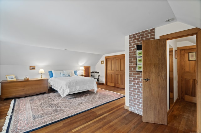 104 Quaker Farm Rd, Groton, CT 06355 - bedroom featuring vaulted ceiling and wood finished floors