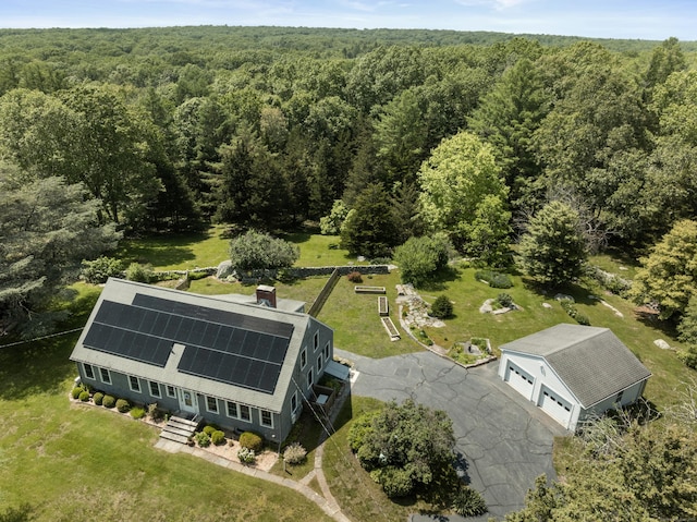 104 Quaker Farm Rd, Groton, CT 06355 - aerial view of property and surrounding area featuring a heavily wooded area