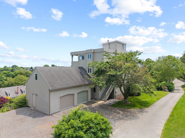 70 Prospect Hill Rd, Groton, CT 06340 - view of front facade with stairs and a shingled roof