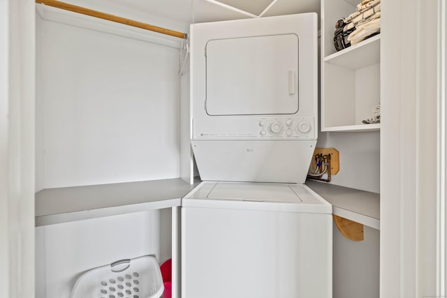 70 Prospect Hill Rd, Groton, CT 06340 - laundry room with stacked washing machine and dryer