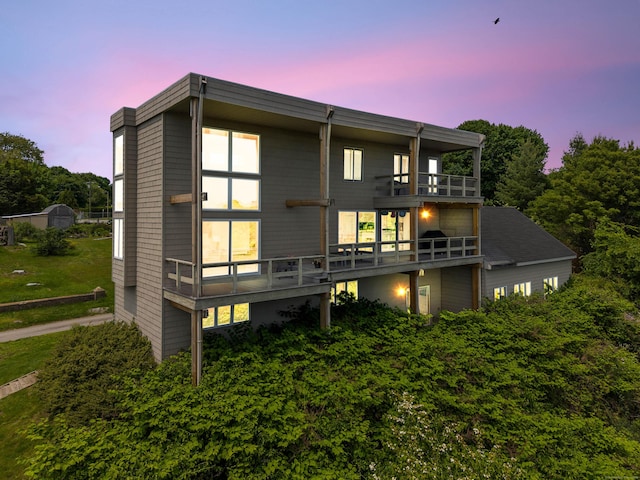 70 Prospect Hill Rd, Groton, CT 06340 - rear view of house featuring a balcony