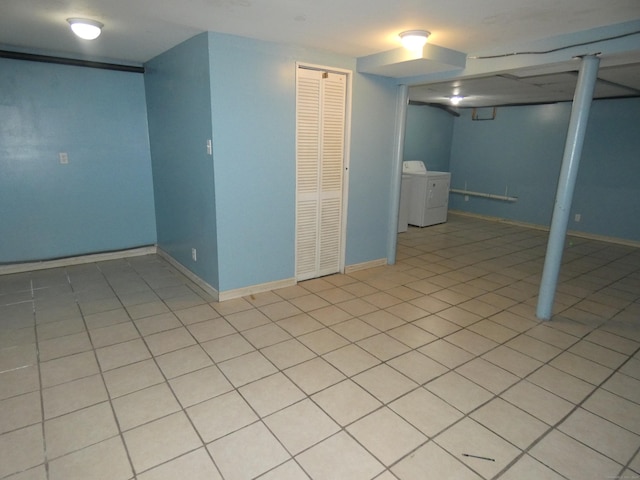 450 Thorme St, Bridgeport, CT 06606 - finished basement featuring baseboards and washing machine and clothes dryer