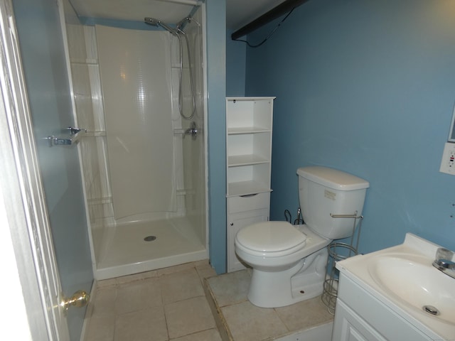 450 Thorme St, Bridgeport, CT 06606 - full bath with tile patterned floors, toilet, a shower, and vanity