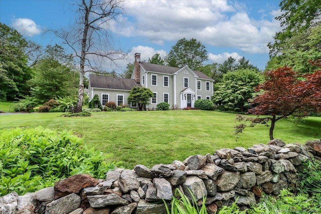11 Wendover Rd, Newtown, CT 06470 - colonial inspired home with a chimney and a front lawn