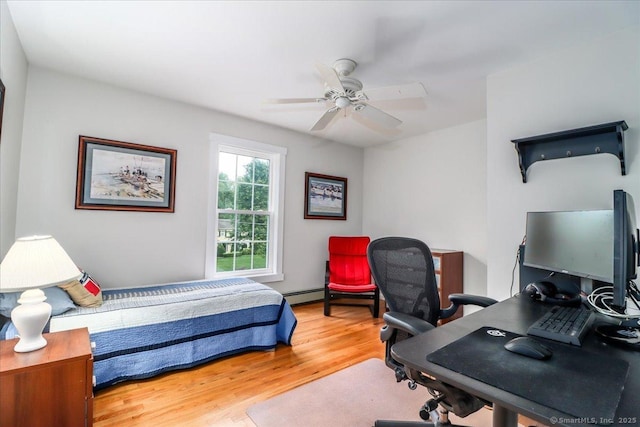11 Wendover Rd, Newtown, CT 06470 - bedroom featuring wood finished floors, an office area, and ceiling fan
