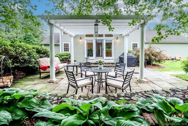 11 Wendover Rd, Newtown, CT 06470 - view of patio with a pergola and grilling area