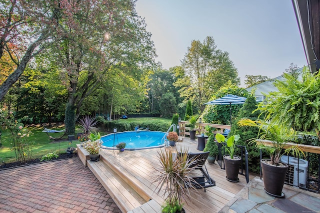 20 Marlin Rd, New Britain, CT 06053 - swimming pool with a wooden deck and a yard
