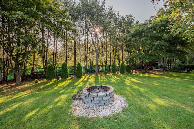 20 Marlin Rd, New Britain, CT 06053 - view of yard featuring an outdoor fire pit