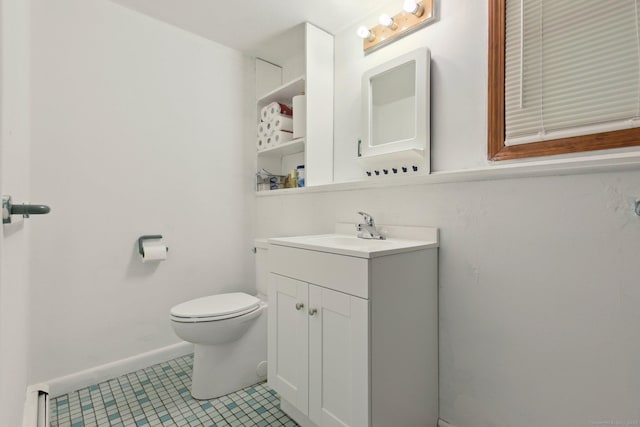 6 Royal Oaks Dr, Ledyard, CT 06339 - bathroom featuring vanity, toilet, tile patterned flooring, and baseboards