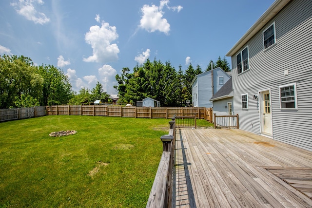 527 Highland Ave, Torrington, CT 06790 - view of yard featuring a wooden deck