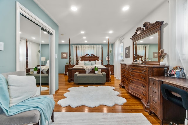 30 Hi Barlow Rd, Newtown, CT 06470 - bedroom featuring wood finished floors, a closet, and recessed lighting