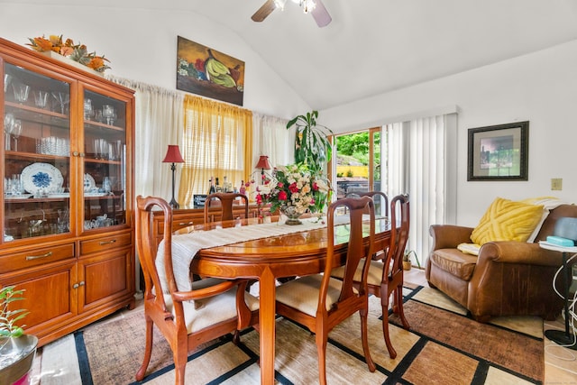 30 Hi Barlow Rd, Newtown, CT 06470 - dining space featuring vaulted ceiling and a ceiling fan