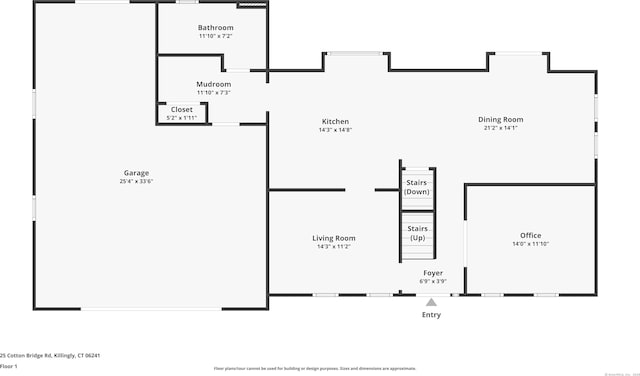 25 Cotton Bridge Rd, Killingly, CT 06241 - property floor plan