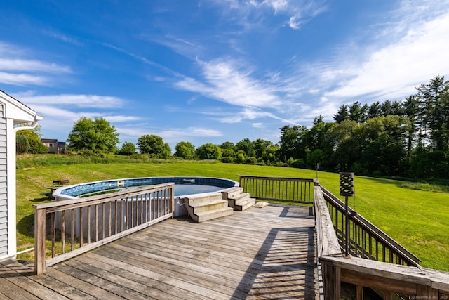 25 Cotton Bridge Rd, Killingly, CT 06241 - wooden terrace with an outdoor pool and a yard