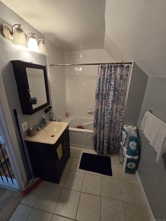 54 Lombard St, New Haven, CT 06513 - full bath featuring tile patterned flooring, shower / tub combo, and vanity