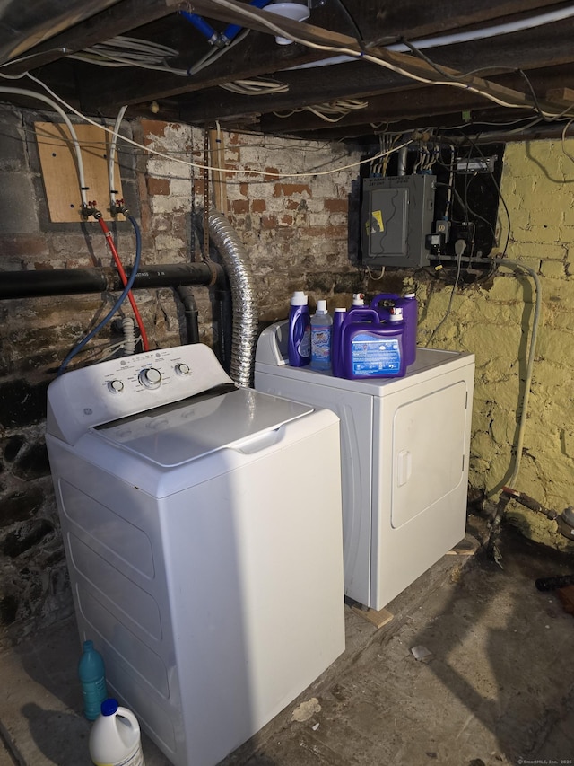 54 Lombard St, New Haven, CT 06513 - washroom with washing machine and clothes dryer and electric panel