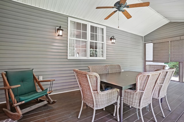 227 Meadow St, Shelton, CT 06484 - wooden deck featuring a ceiling fan