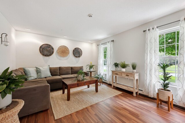 1 Spinnaker Rd, Waterford, CT 06385 - living area with wood finished floors and recessed lighting