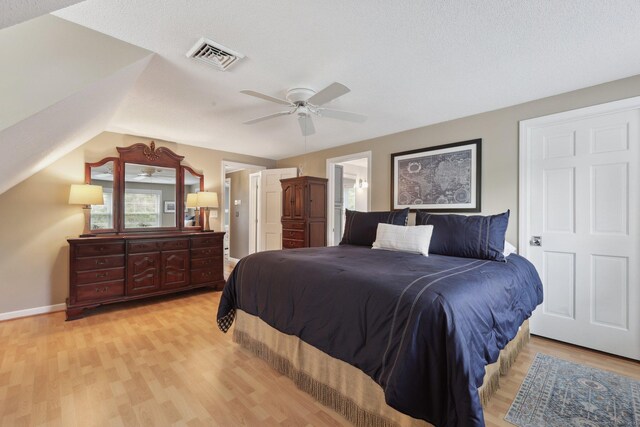 1 Spinnaker Rd, Waterford, CT 06385 - bedroom with light wood-style flooring, ceiling fan, baseboards, and vaulted ceiling