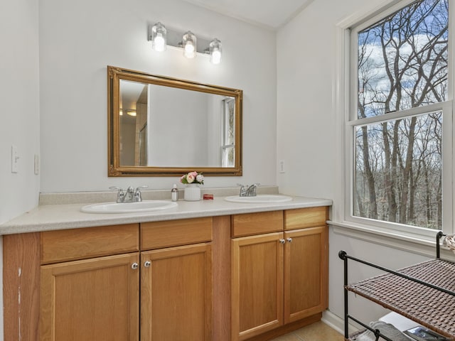 235 Lonetown Rd, Redding, CT 06896 - bathroom featuring double vanity