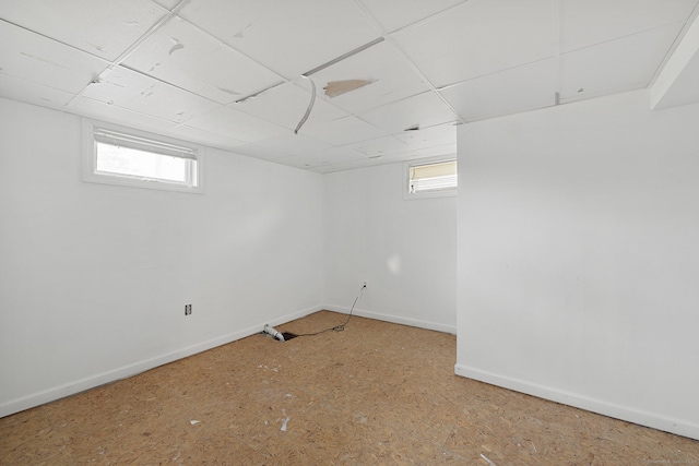 73 Camp Ave, Newington, CT 06111 - basement with healthy amount of natural light and a drop ceiling