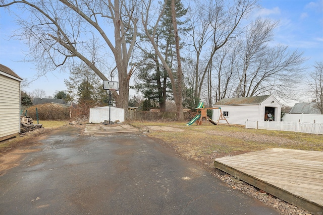 73 Camp Ave, Newington, CT 06111 - view of yard with a playground, an outdoor structure, and a deck