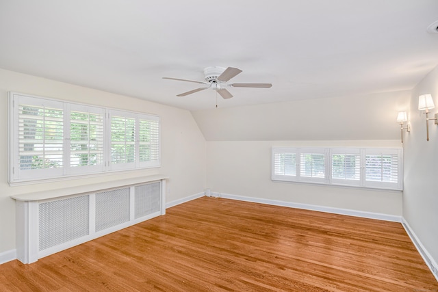 77 Crest Rd, Middlebury, CT 06762 - additional living space featuring baseboards, ceiling fan, wood finished floors, and lofted ceiling