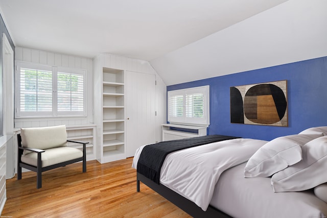 77 Crest Rd, Middlebury, CT 06762 - bedroom featuring light wood-type flooring and lofted ceiling