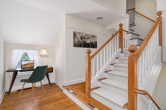 77 Crest Rd, Middlebury, CT 06762 - stairway with wood finished floors and baseboards