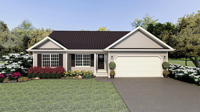 349 Marion Ave Unit 14, Southington, CT 06479 - view of front of home featuring driveway, a front yard, and an attached garage