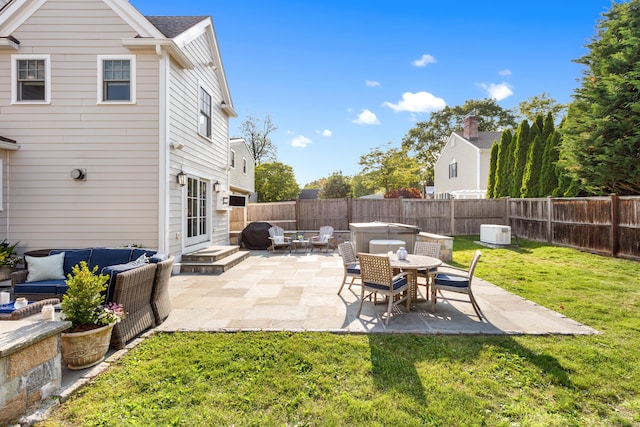 334 W Ave, Darien, CT 06820 - view of patio with an outdoor hangout area and a grill