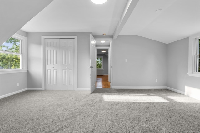37 View St, East Haven, CT 06512 - additional living space featuring carpet flooring, baseboards, and vaulted ceiling