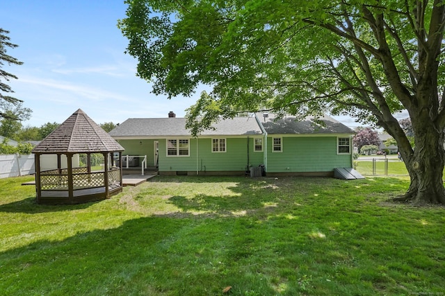 86 Rice Rd, Meriden, CT 06450 - back of house featuring a gazebo