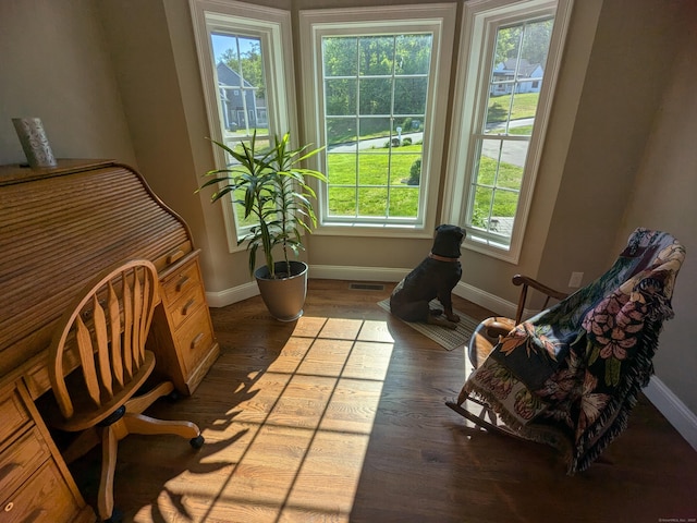 5 Newberry St, Haddam, CT 06441 - living area featuring baseboards and wood finished floors