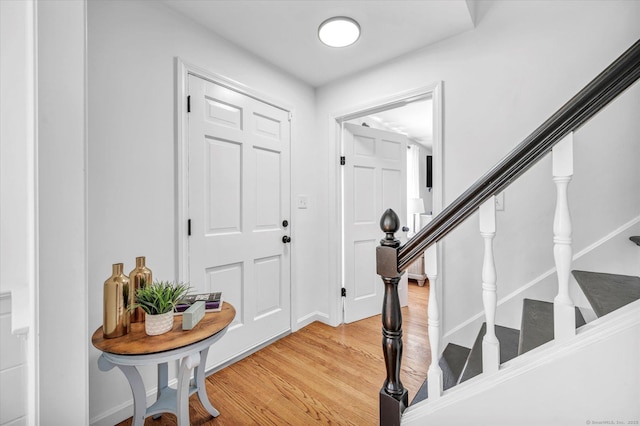 75 Carll Rd, Middletown, CT 06457 - entrance foyer with stairway and light wood-type flooring