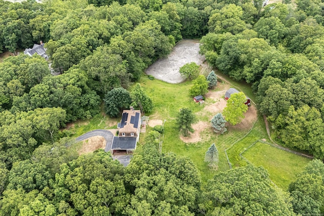 29 Daniels Rd, East Haddam, CT 06423 - aerial overview of property's location with a heavily wooded area
