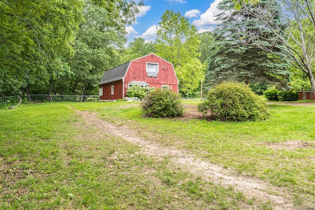 29 Daniels Rd, East Haddam, CT 06423 - view of yard with a barn, a garage, an outbuilding, and driveway