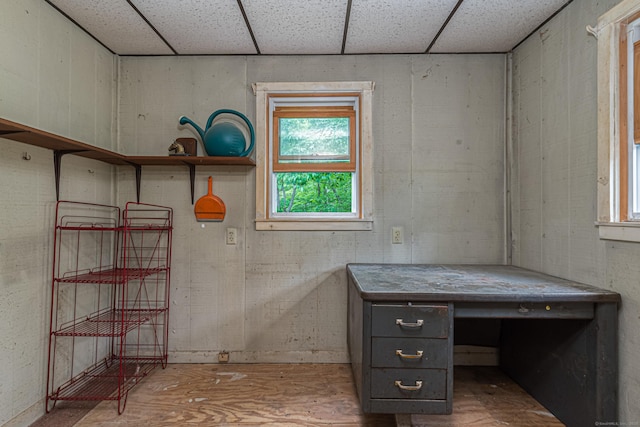 29 Daniels Rd, East Haddam, CT 06423 - unfurnished office with wood finished floors and a drop ceiling