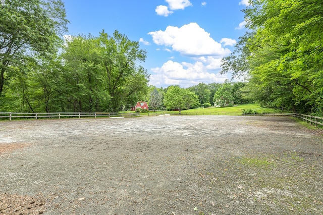 29 Daniels Rd, East Haddam, CT 06423 - view of yard featuring a forest view and an enclosed riding area