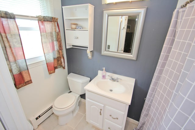 1 Deerfield Rd, Enfield, CT 06010 - full bath with a baseboard radiator, vanity, and tile patterned floors