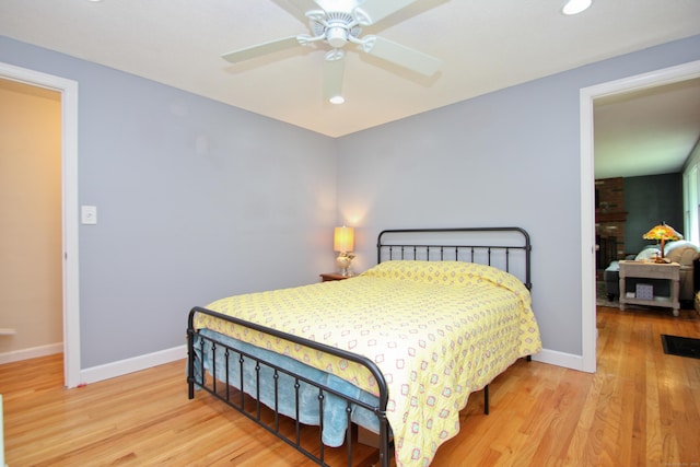 1 Deerfield Rd, Enfield, CT 06010 - bedroom featuring wood finished floors, recessed lighting, and ceiling fan