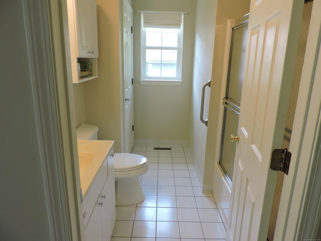 33 Shares Ln Unit 33, South Windsor, CT 06074 - full bathroom with tile patterned flooring, an enclosed shower, and vanity