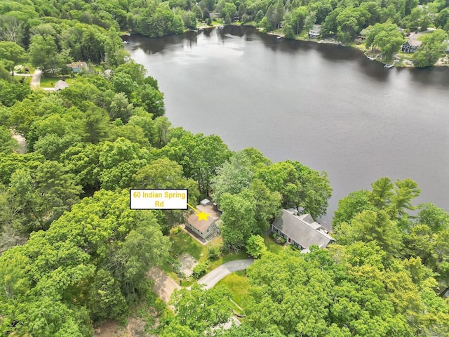 60 Indian Spring Rd, Woodstock, CT 06281 - bird's eye view of a large body of water and a forest