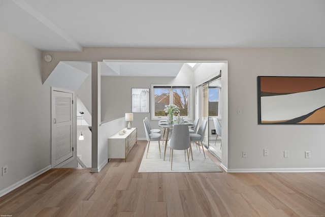 80 Seaview Ter Unit 12, Guilford, CT 06437 - dining space featuring light wood finished floors and baseboards