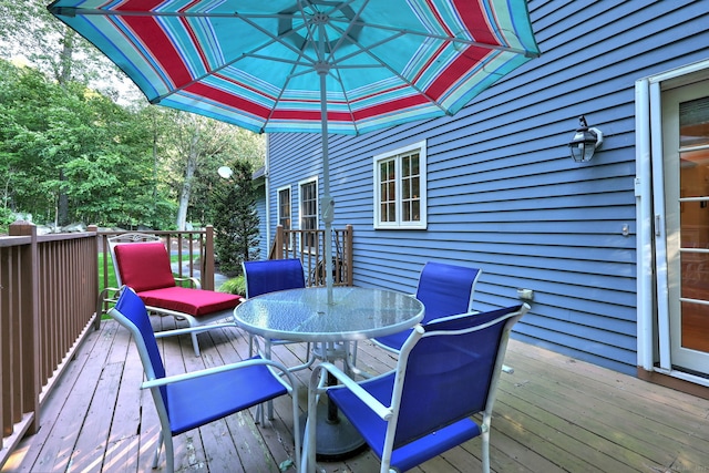 55 Riding Ridge Rd, Monroe, CT 06468 - wooden deck with outdoor dining space