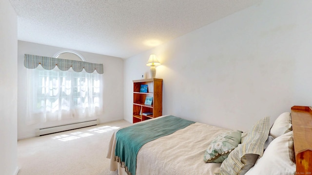 26 Reno Dr, Middletown, CT 06457 - bedroom featuring a baseboard radiator, carpet flooring, and a textured ceiling