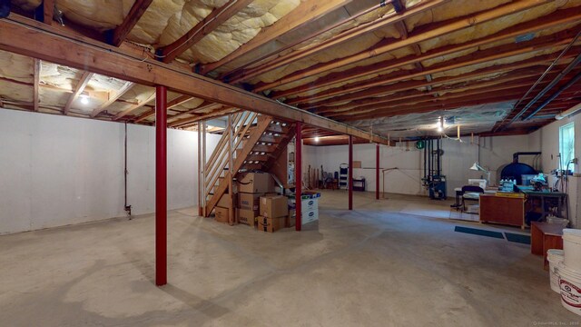 26 Reno Dr, Middletown, CT 06457 - basement with stairway