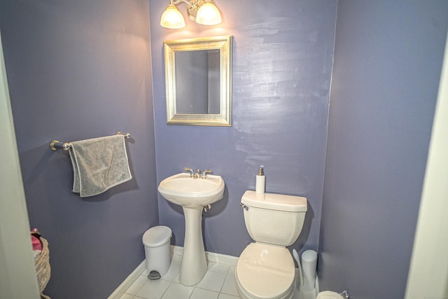 49 Hintz Dr, Wallingford, CT 06492 - bathroom with tile patterned floors, toilet, and baseboards