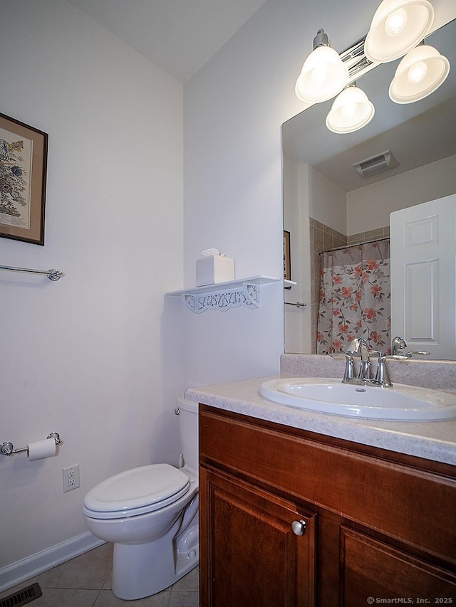 3 Timberland Way Unit 3, Beacon Falls, CT 06403 - bathroom with toilet, tile patterned flooring, vanity, baseboards, and curtained shower